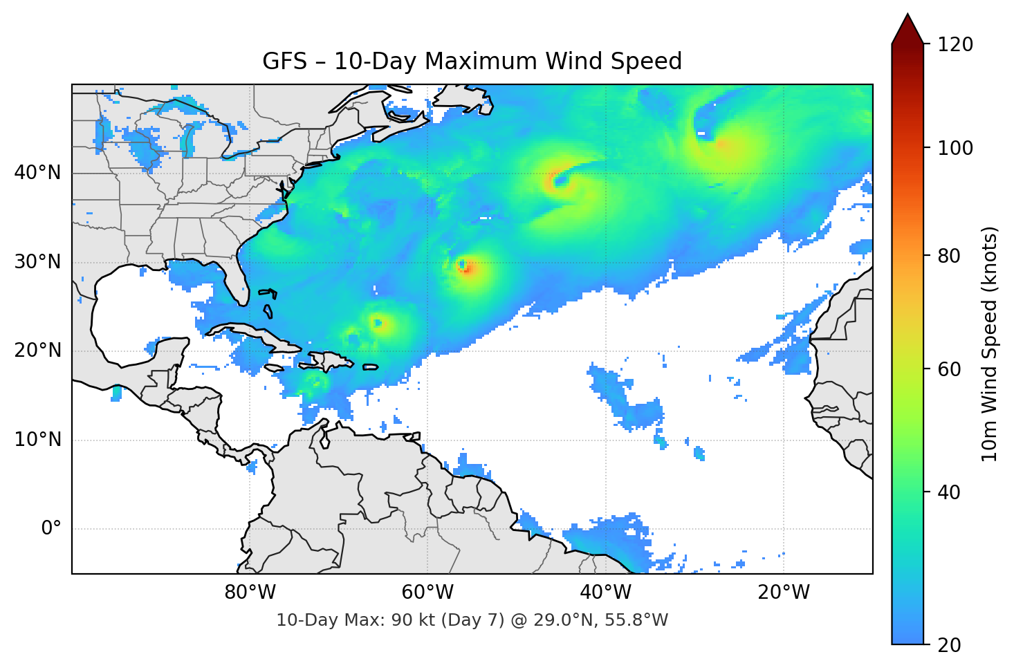 GFS 10-Day Max