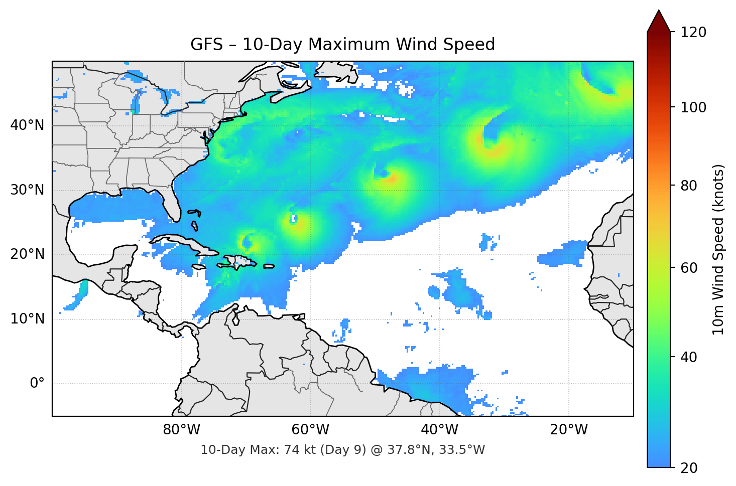 GFS 10-Day Max