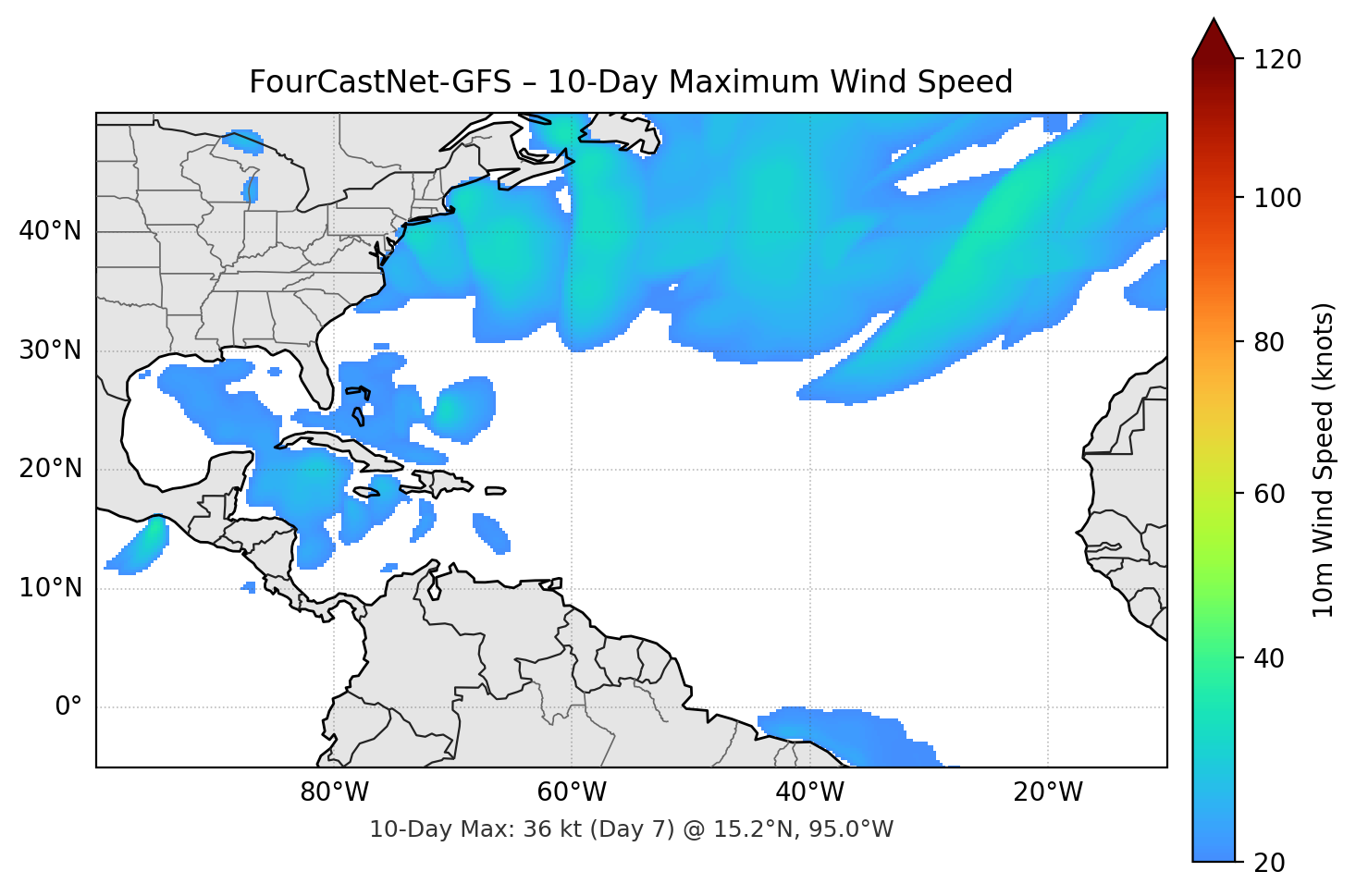FourCastNet-GFS 10-Day Max