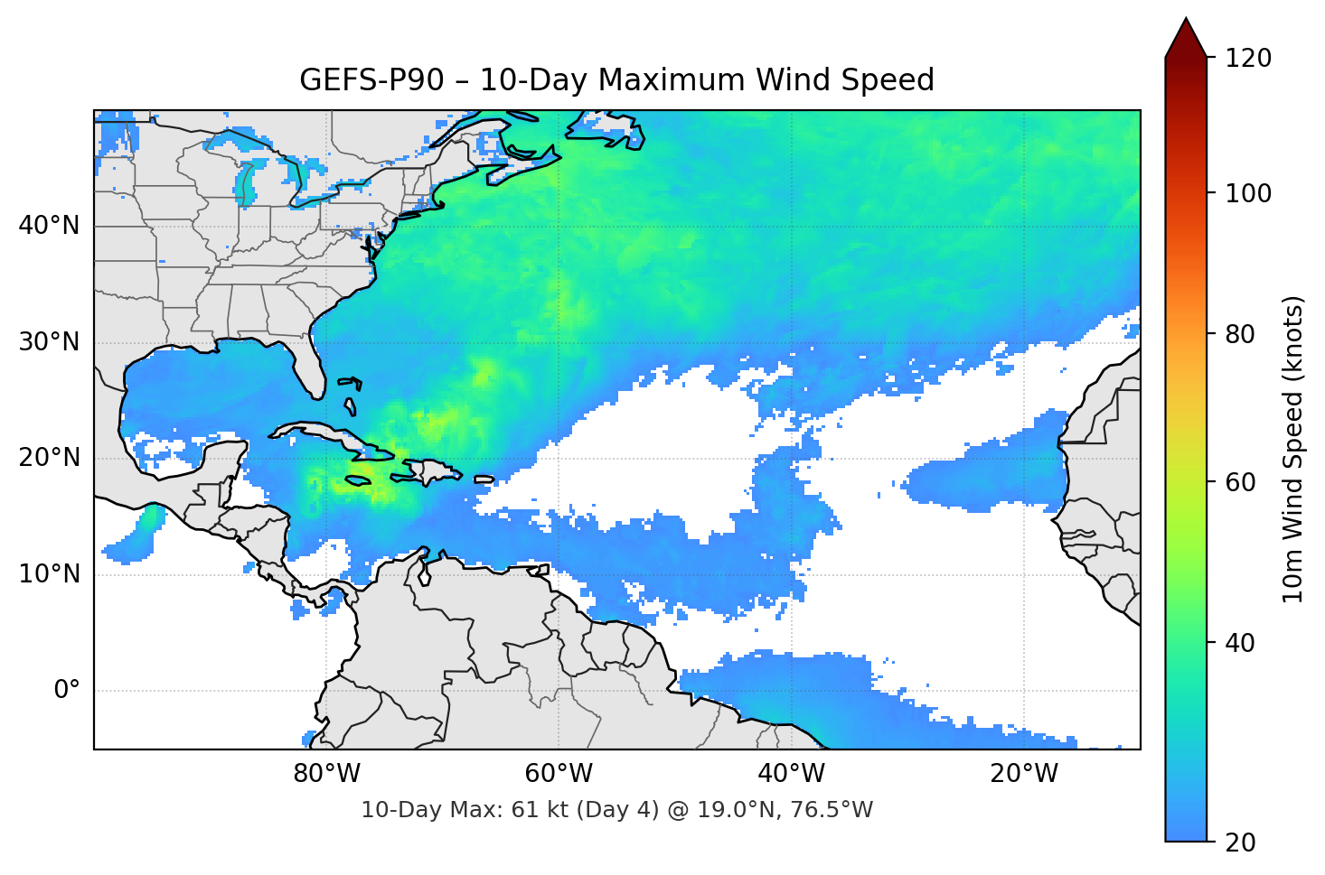 GEFS-P90 10-Day Max