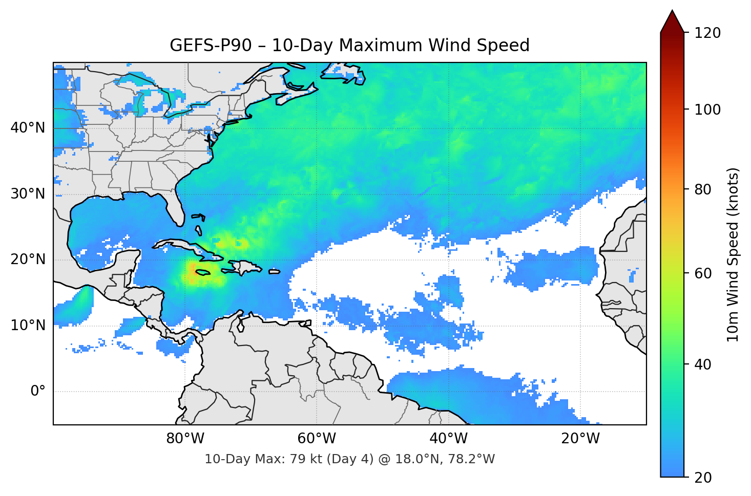 GEFS-P90 10-Day Max