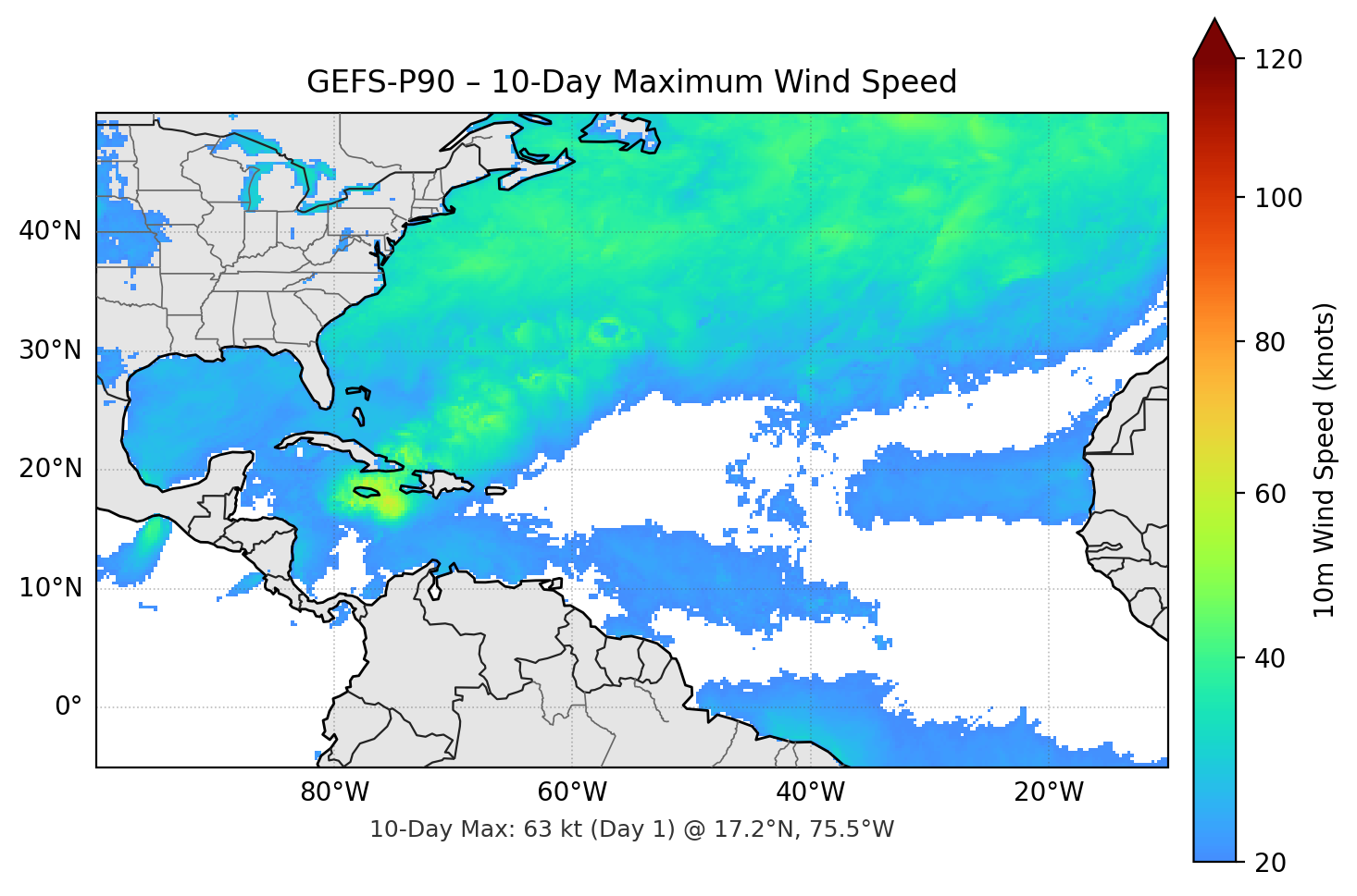 GEFS-P90 10-Day Max