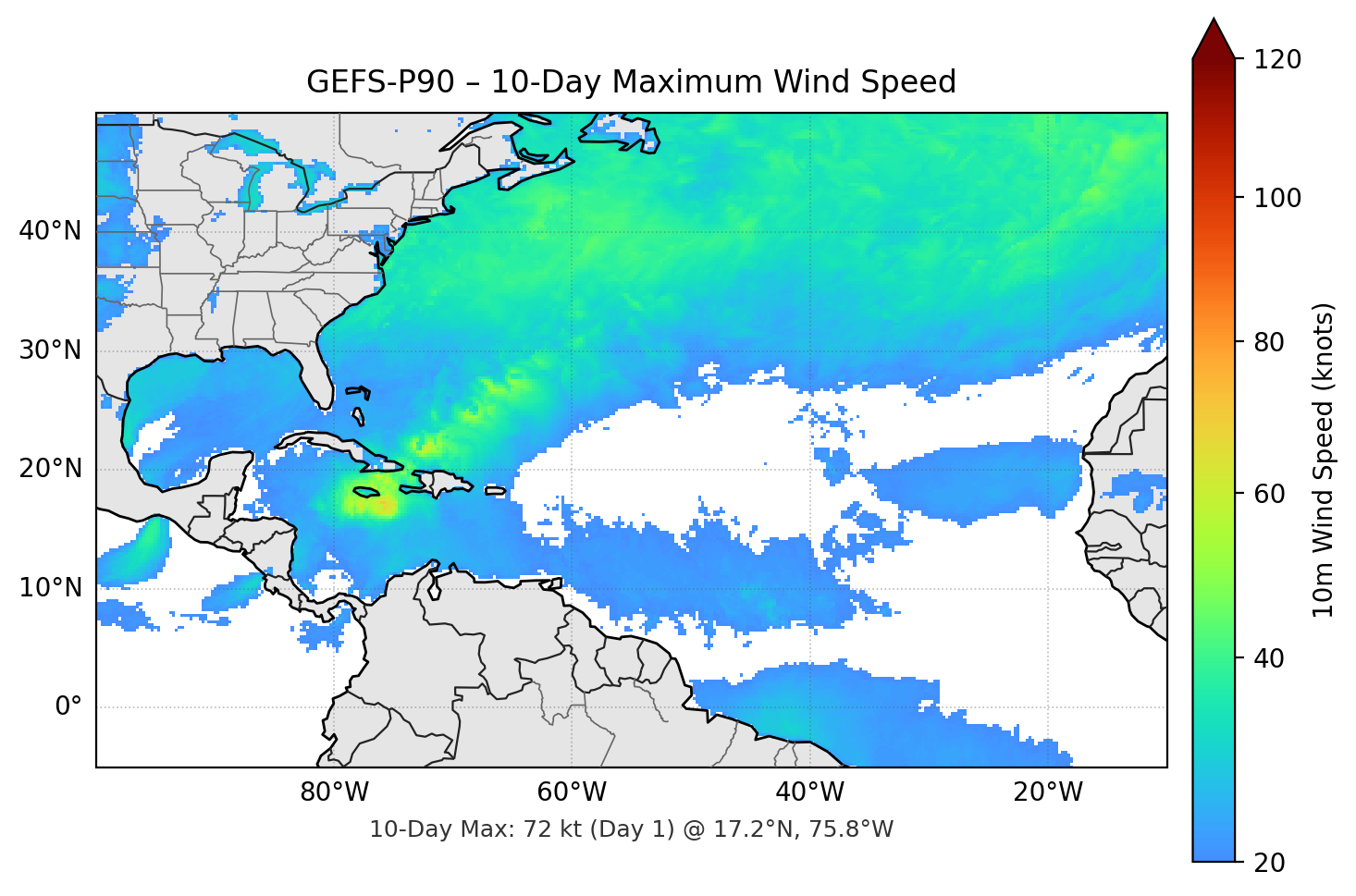 GEFS-P90 10-Day Max