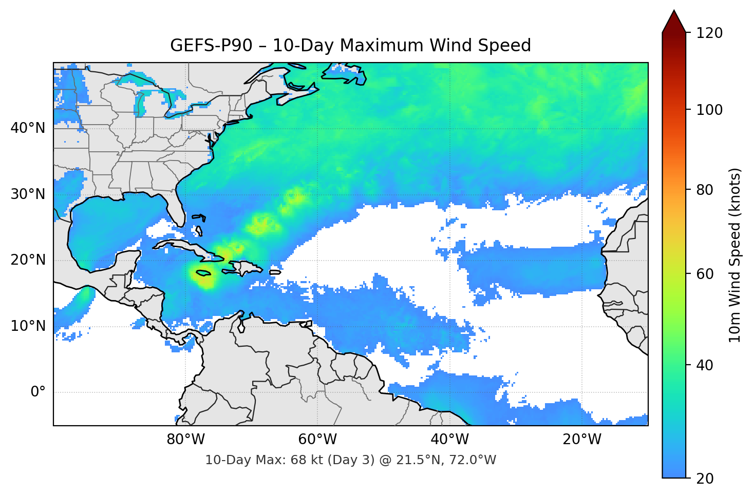 GEFS-P90 10-Day Max