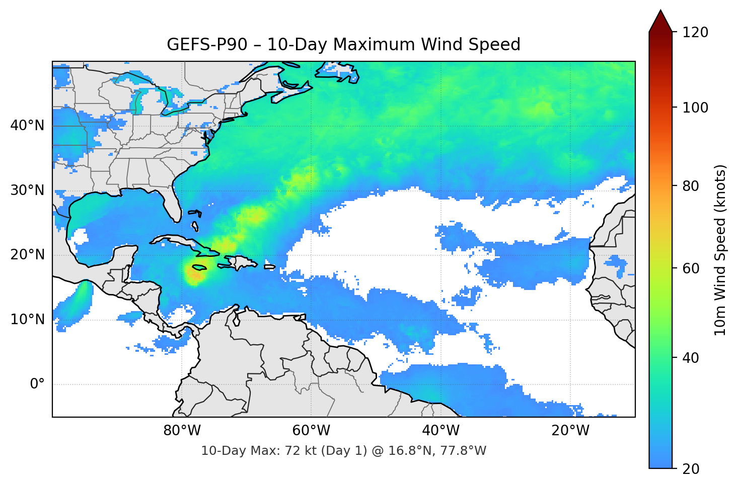 GEFS-P90 10-Day Max