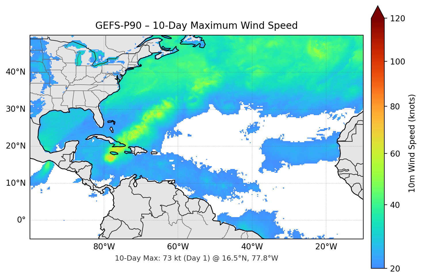 GEFS-P90 10-Day Max