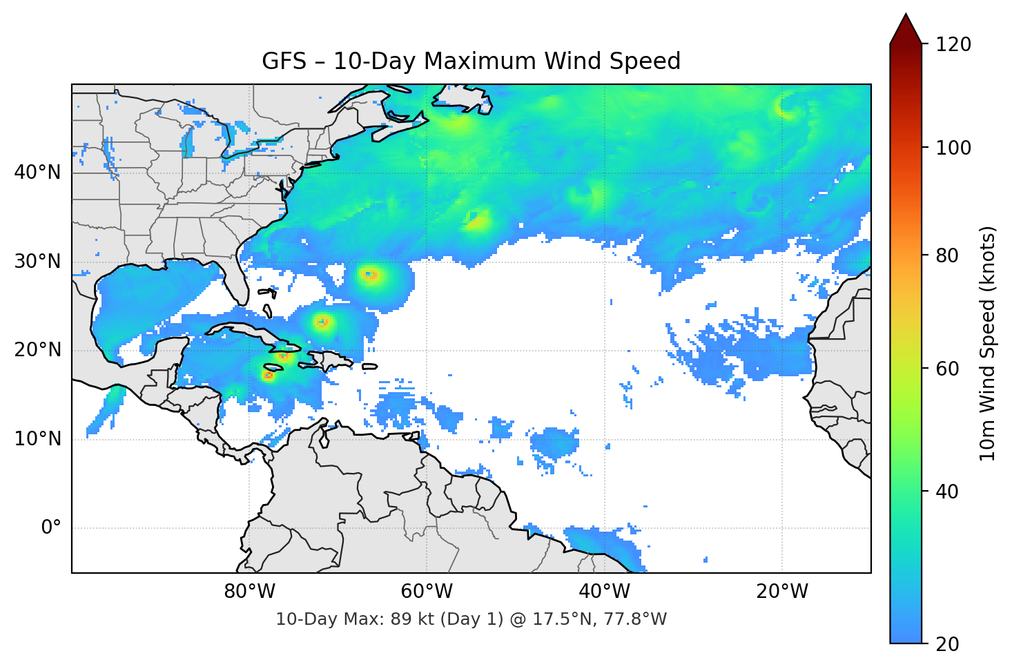 GFS 10-Day Max