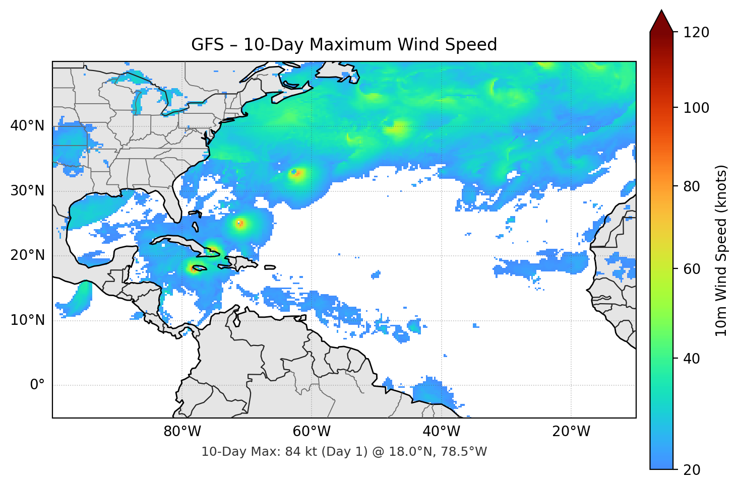 GFS 10-Day Max