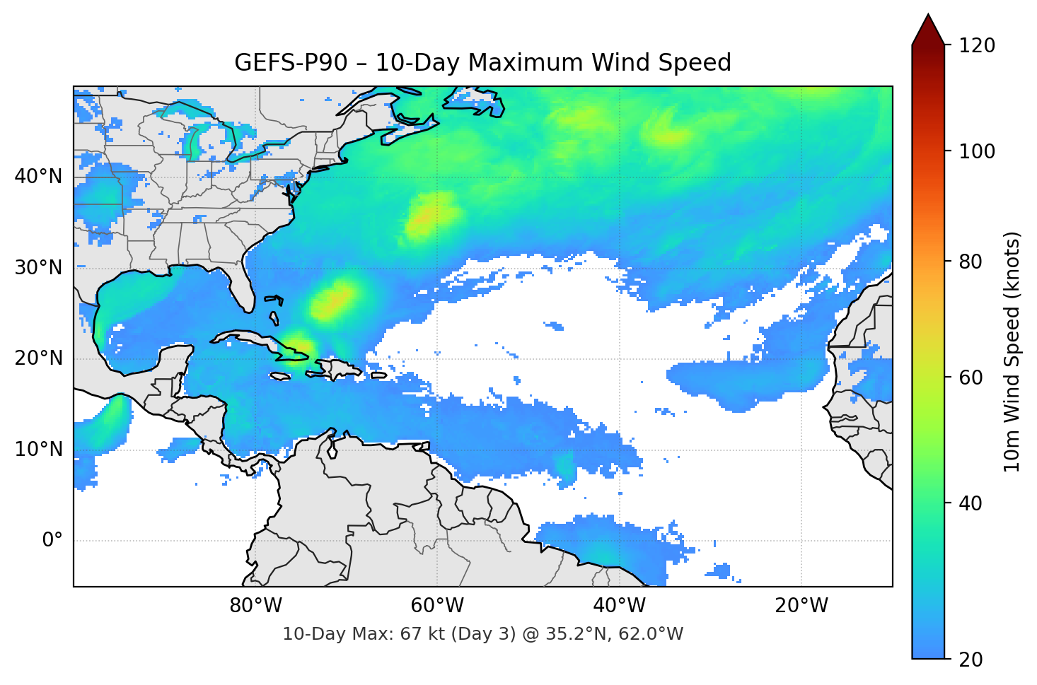 GEFS-P90 10-Day Max
