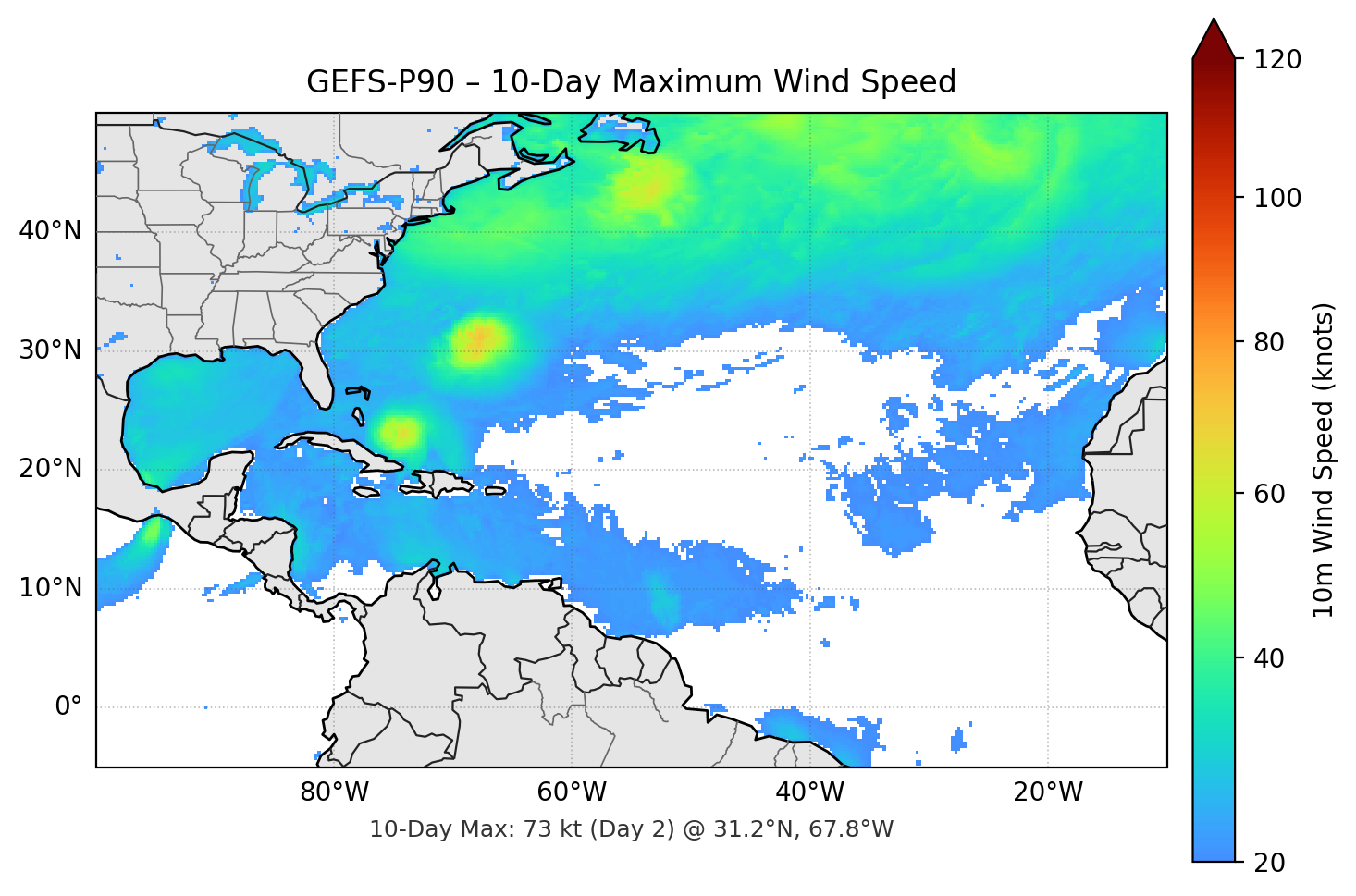 GEFS-P90 10-Day Max