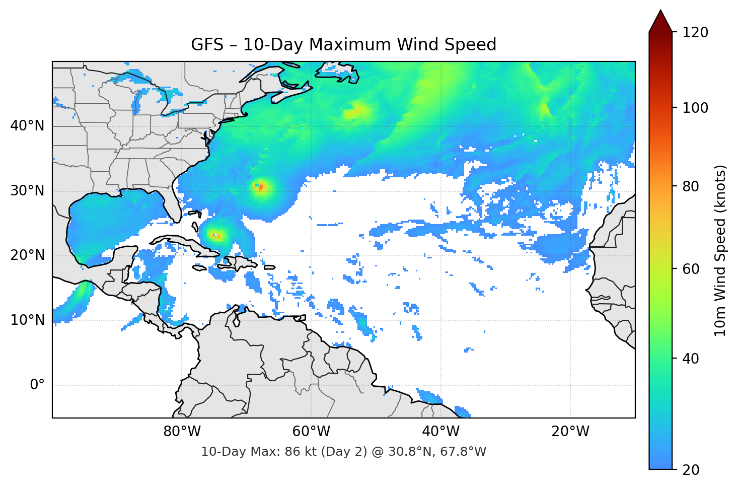 GFS 10-Day Max