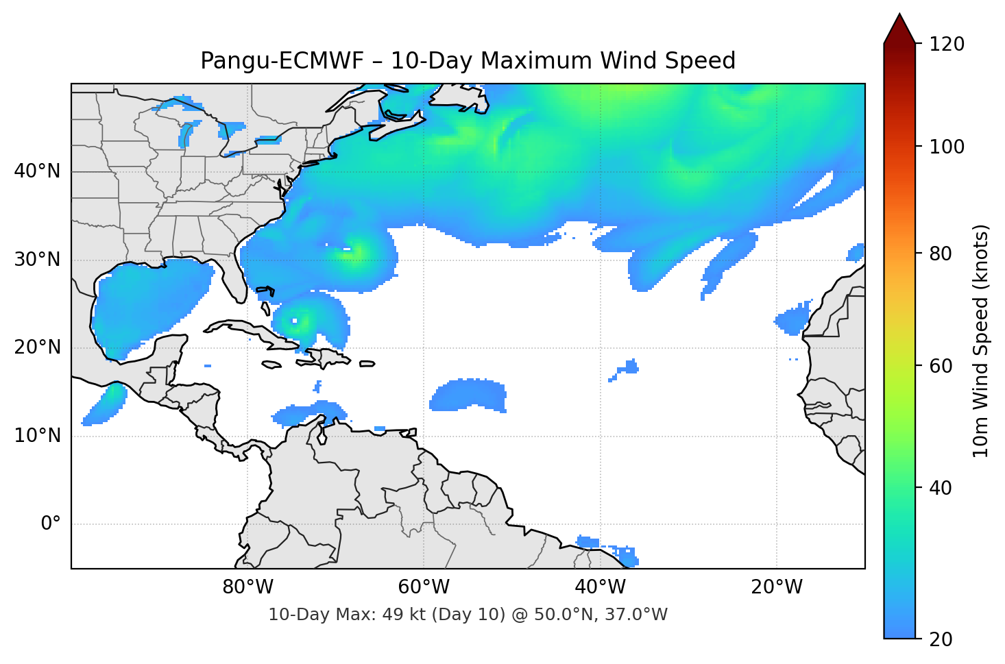Pangu-ECMWF 10-Day Max