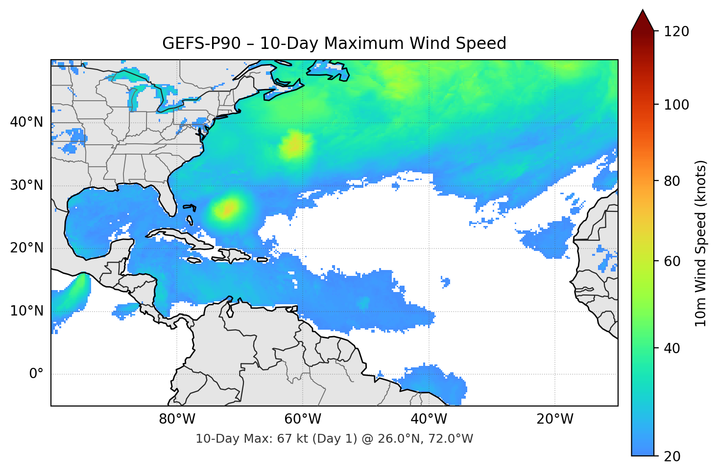 GEFS-P90 10-Day Max