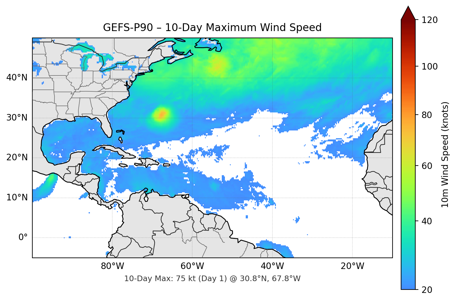 GEFS-P90 10-Day Max
