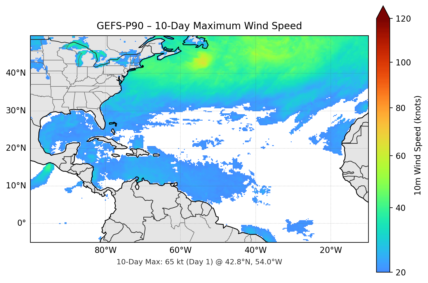 GEFS-P90 10-Day Max