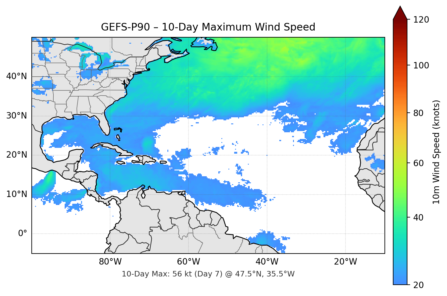 GEFS-P90 10-Day Max