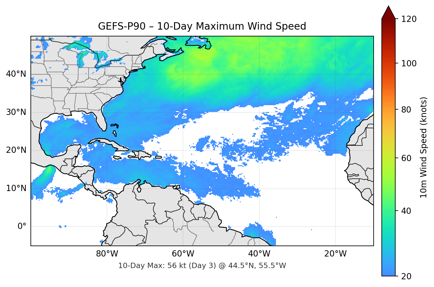 GEFS-P90 10-Day Max
