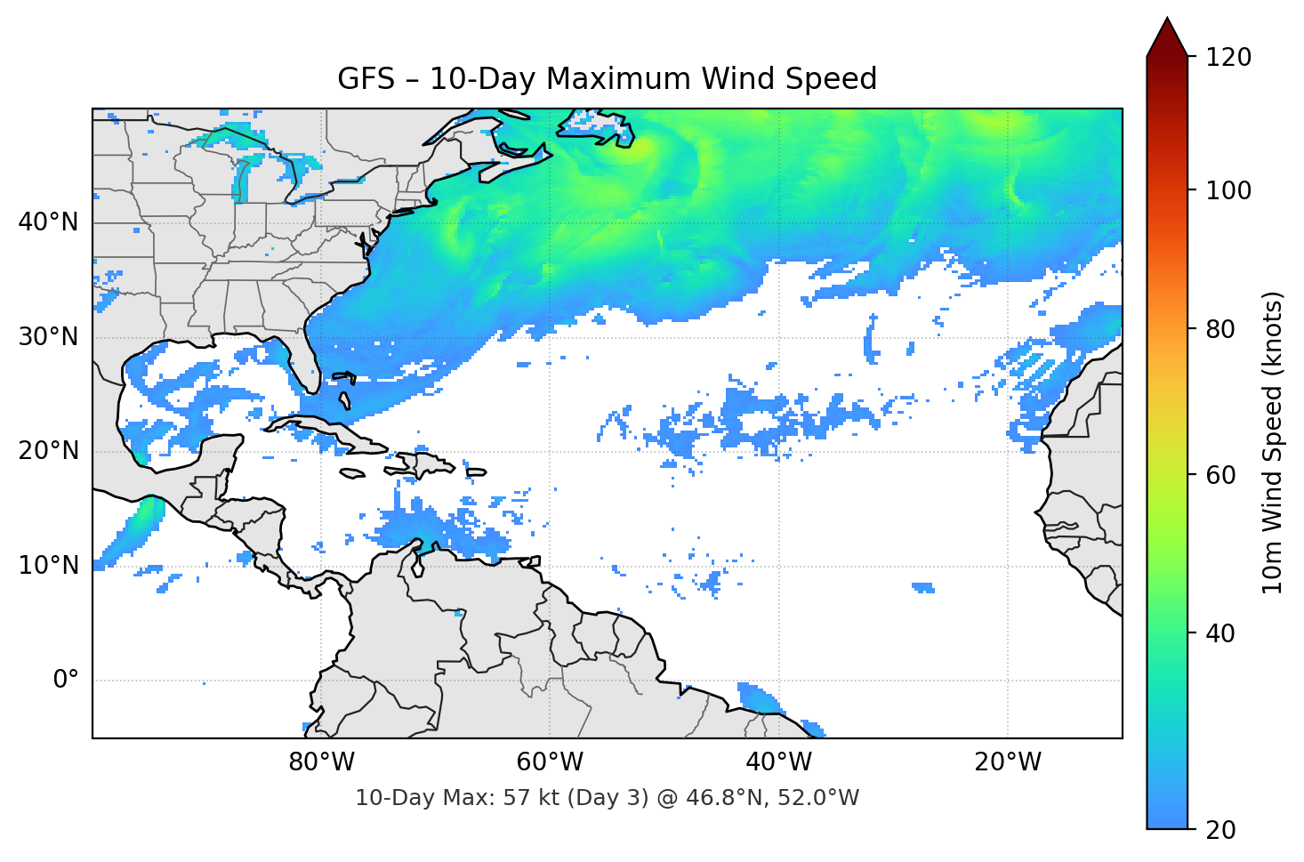 GFS 10-Day Max