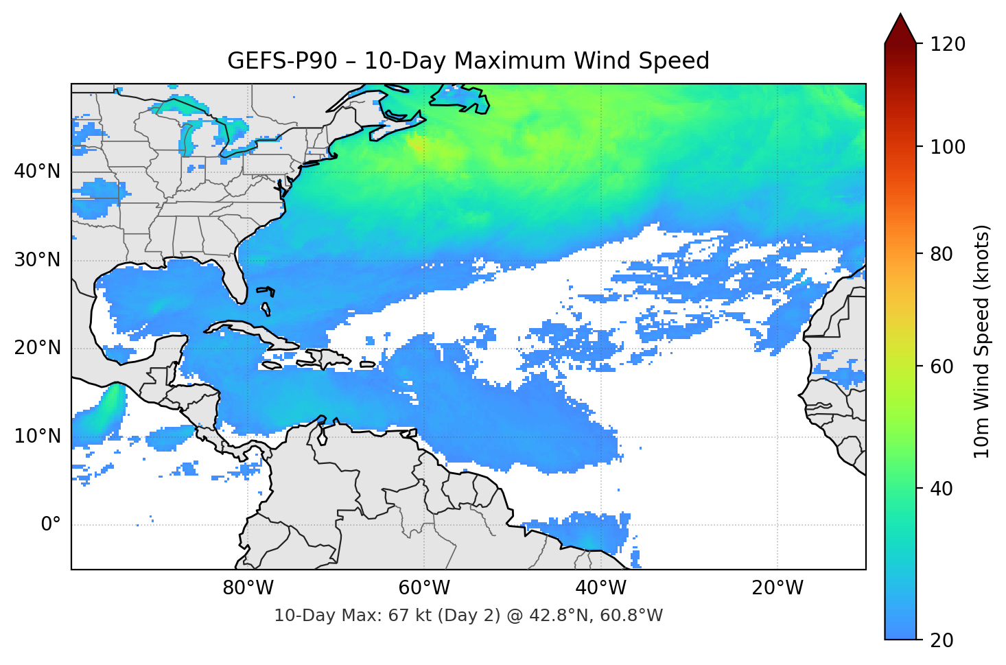 GEFS-P90 10-Day Max