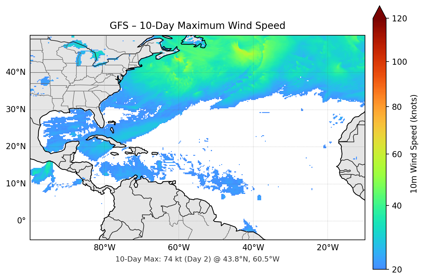 GFS 10-Day Max