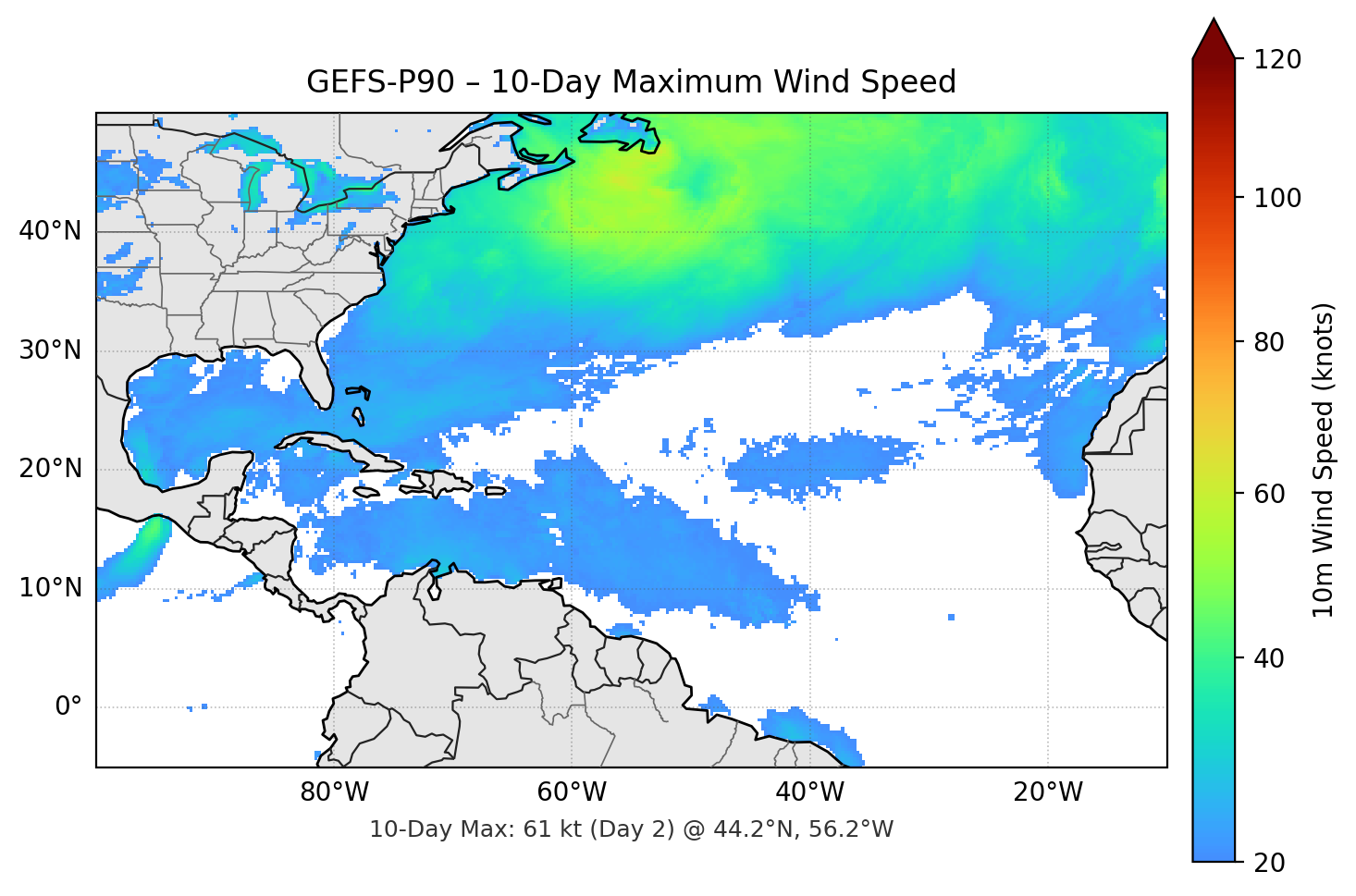 GEFS-P90 10-Day Max