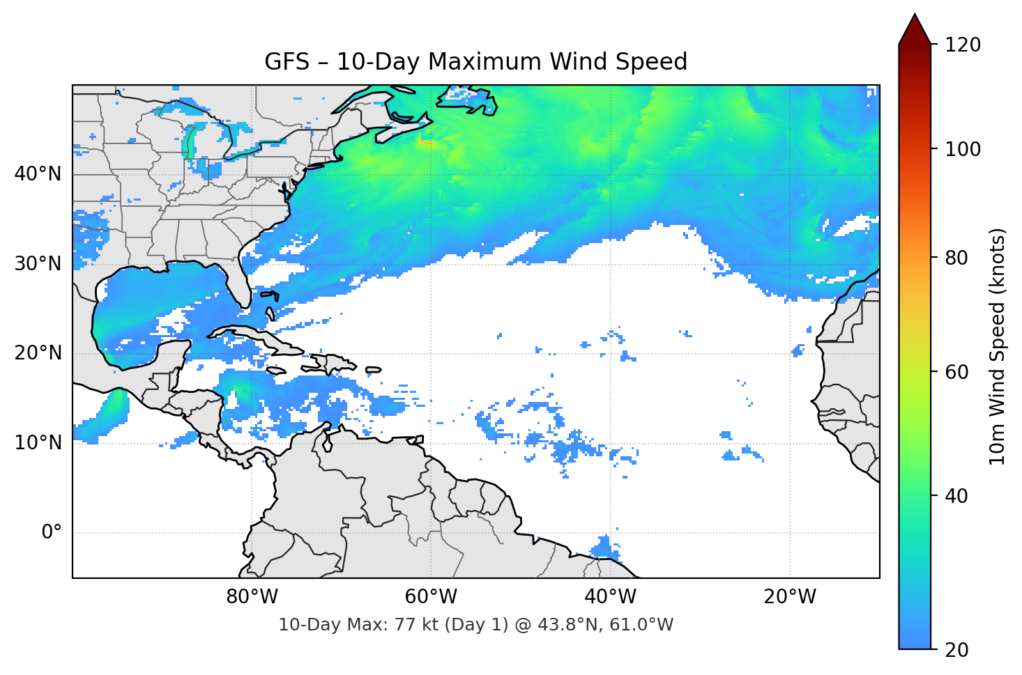 GFS 10-Day Max