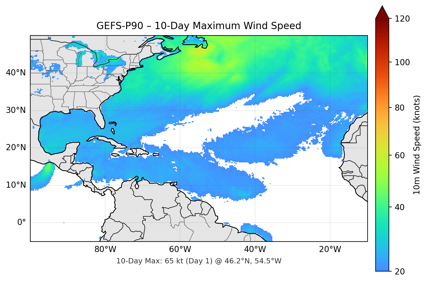 GEFS-P90 10-Day Max