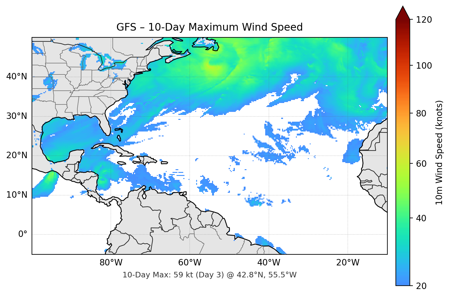 GFS 10-Day Max