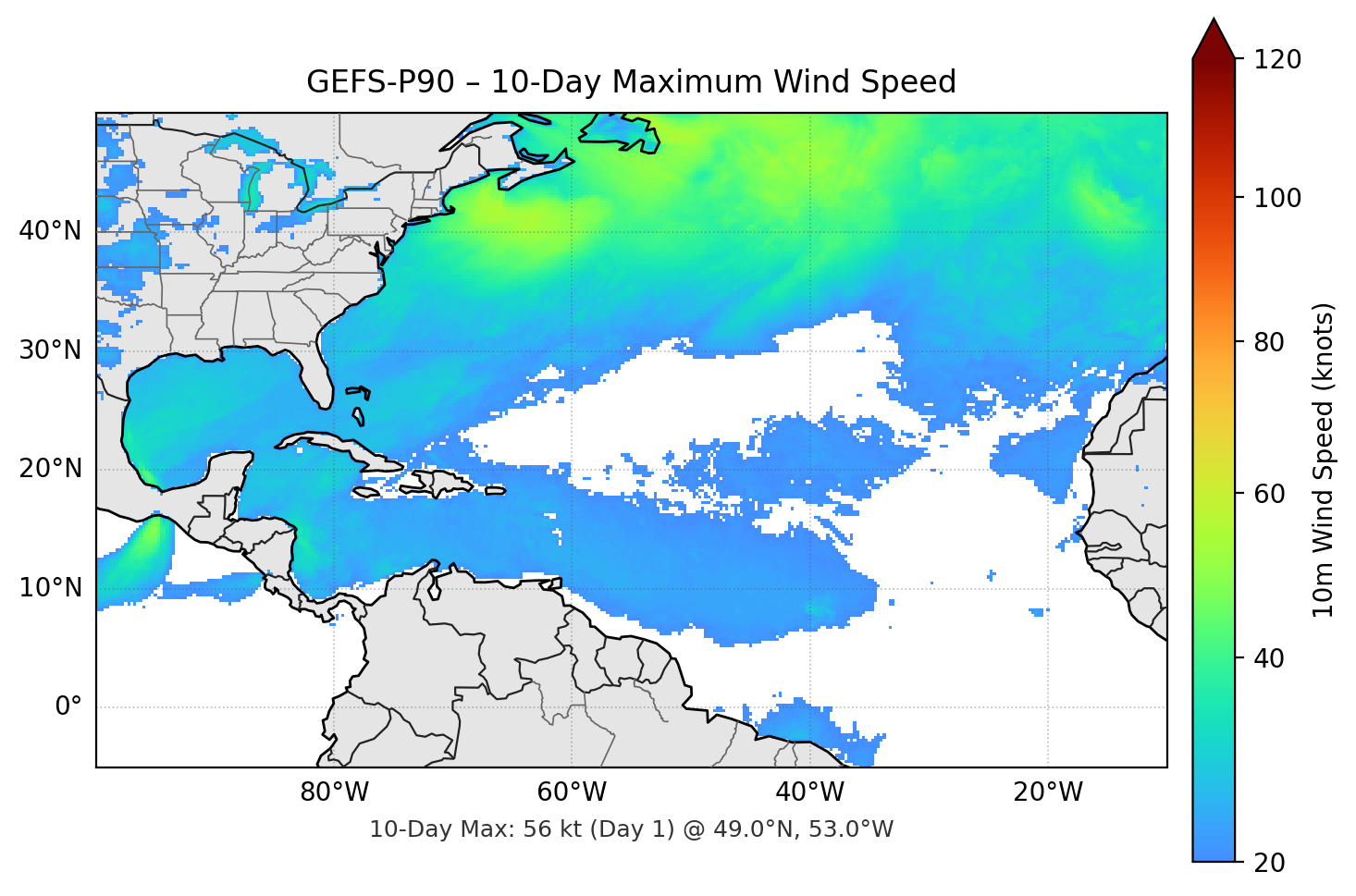 GEFS-P90 10-Day Max