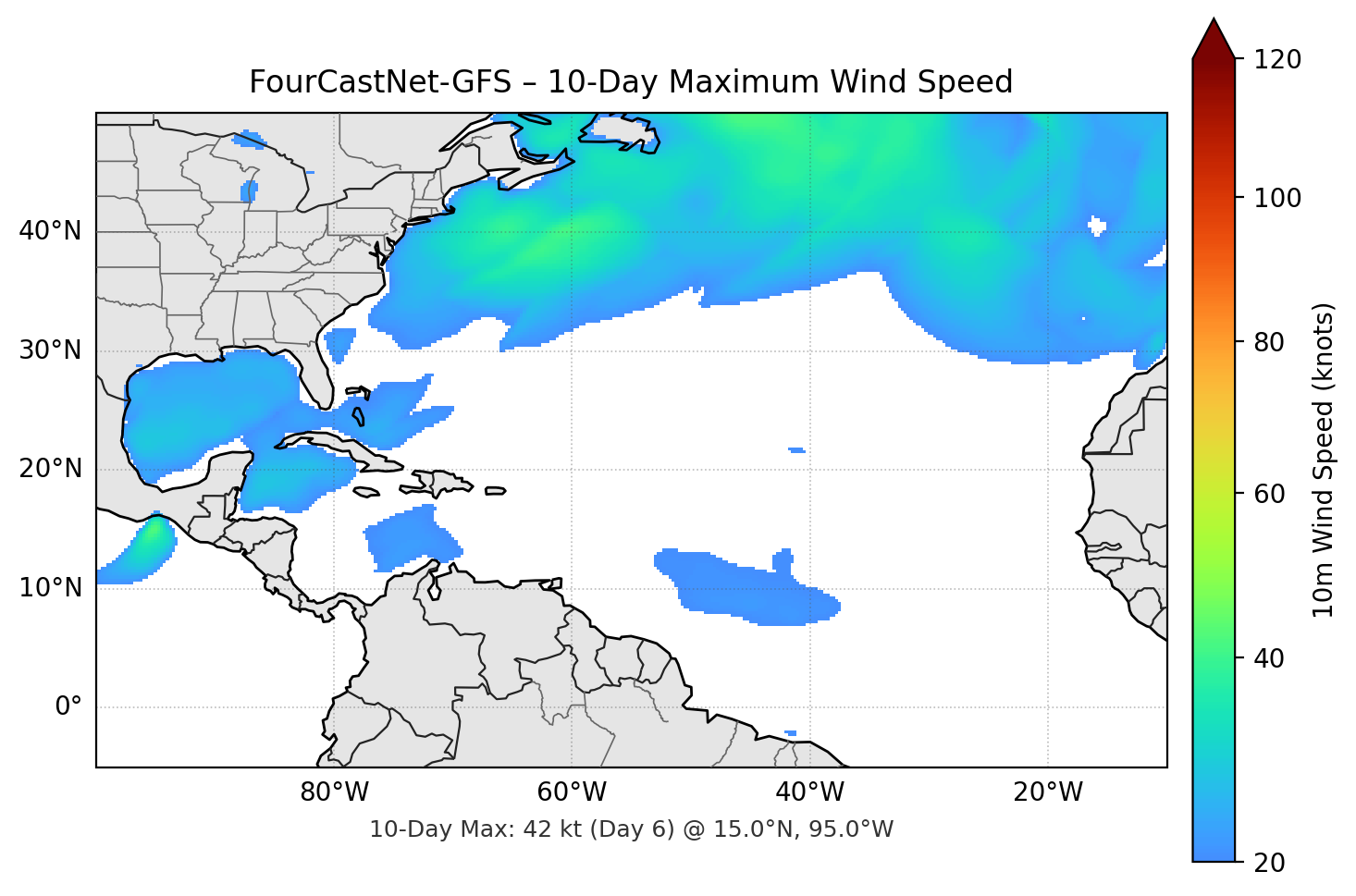 FourCastNet-GFS 10-Day Max