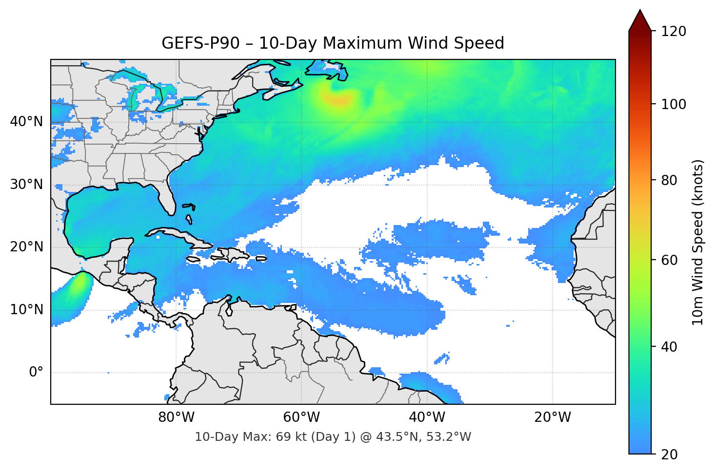 GEFS-P90 10-Day Max