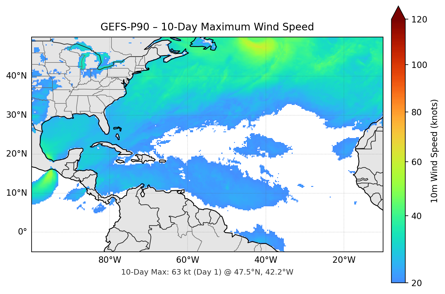 GEFS-P90 10-Day Max