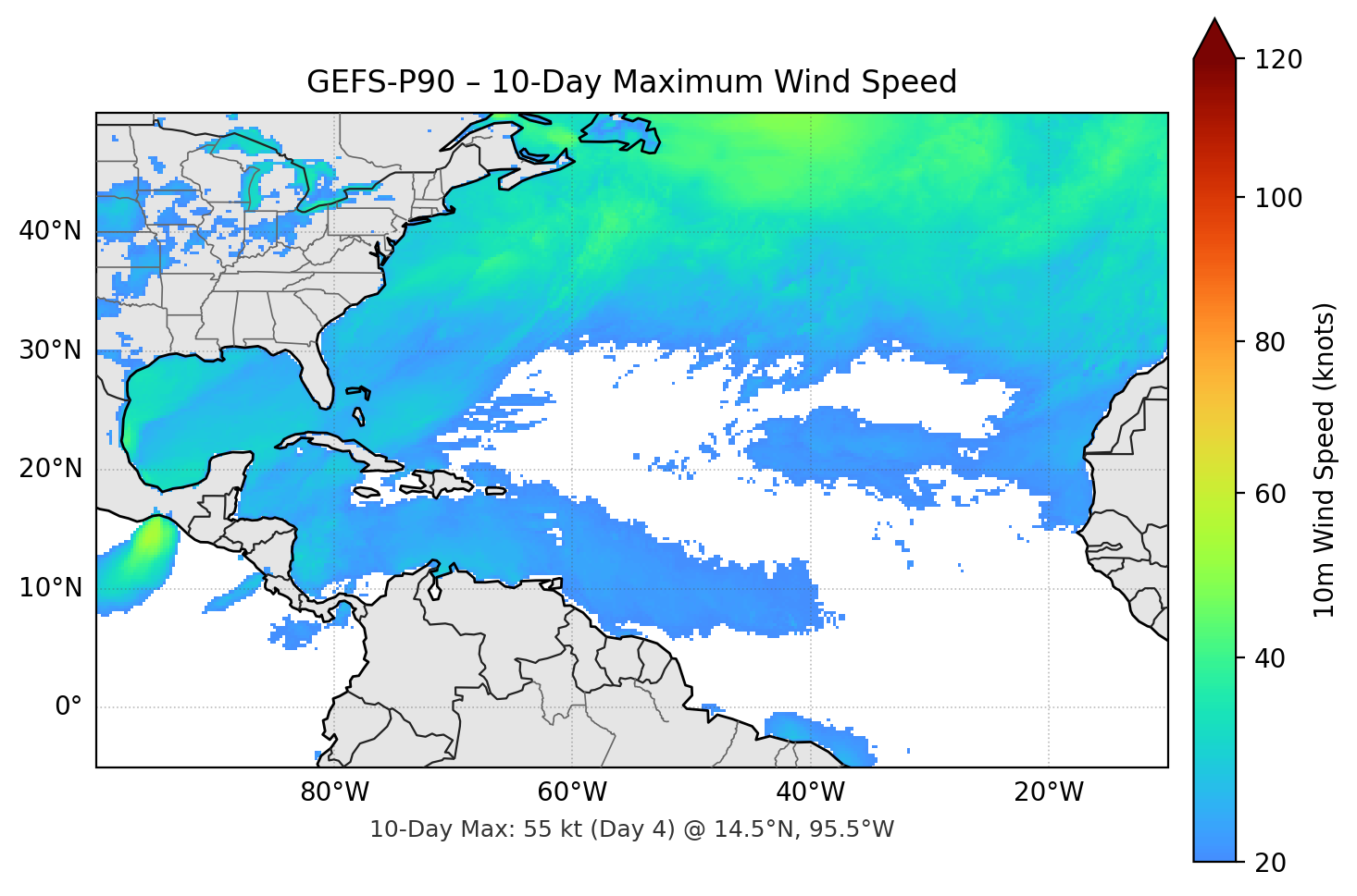 GEFS-P90 10-Day Max