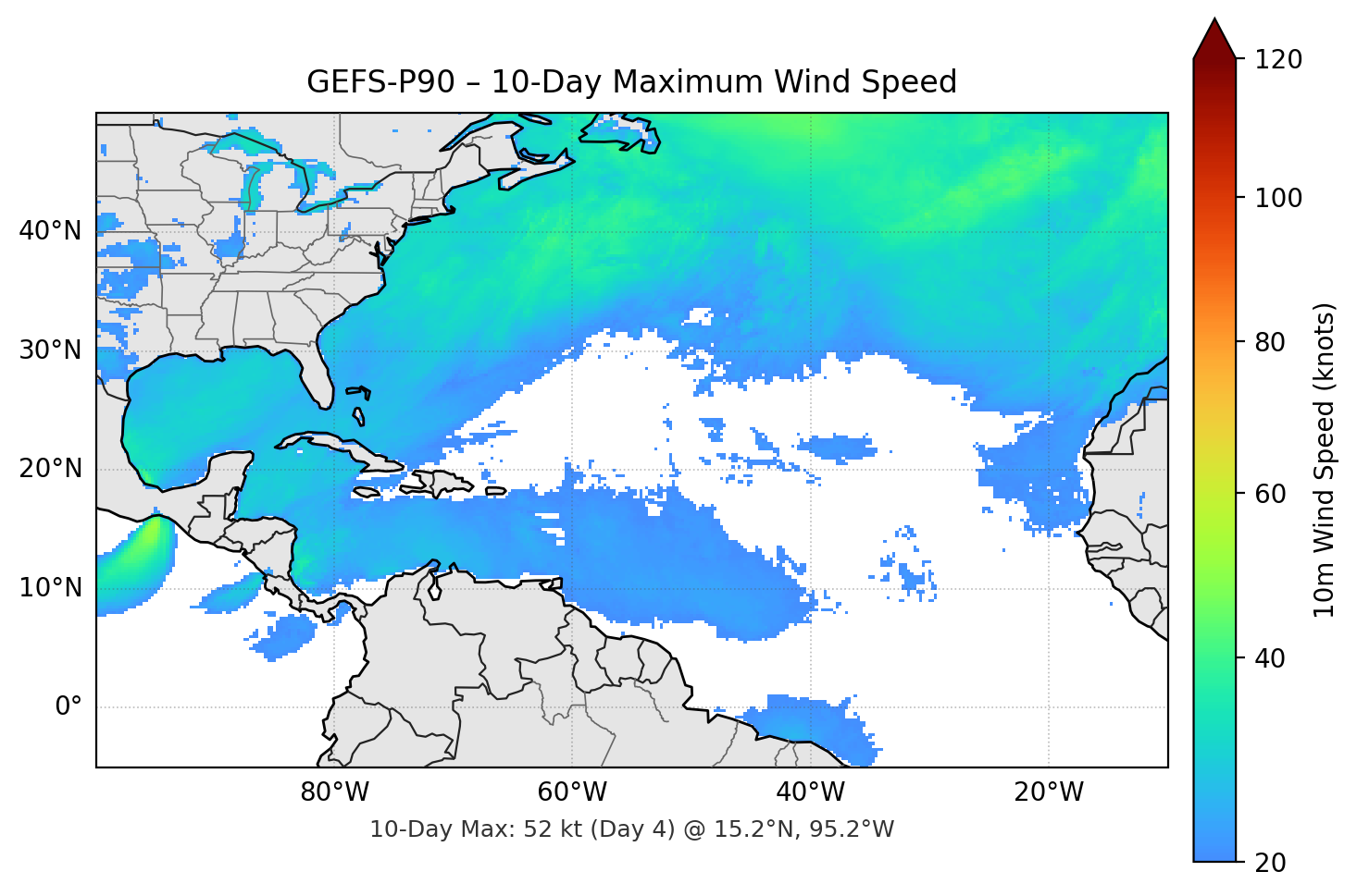 GEFS-P90 10-Day Max