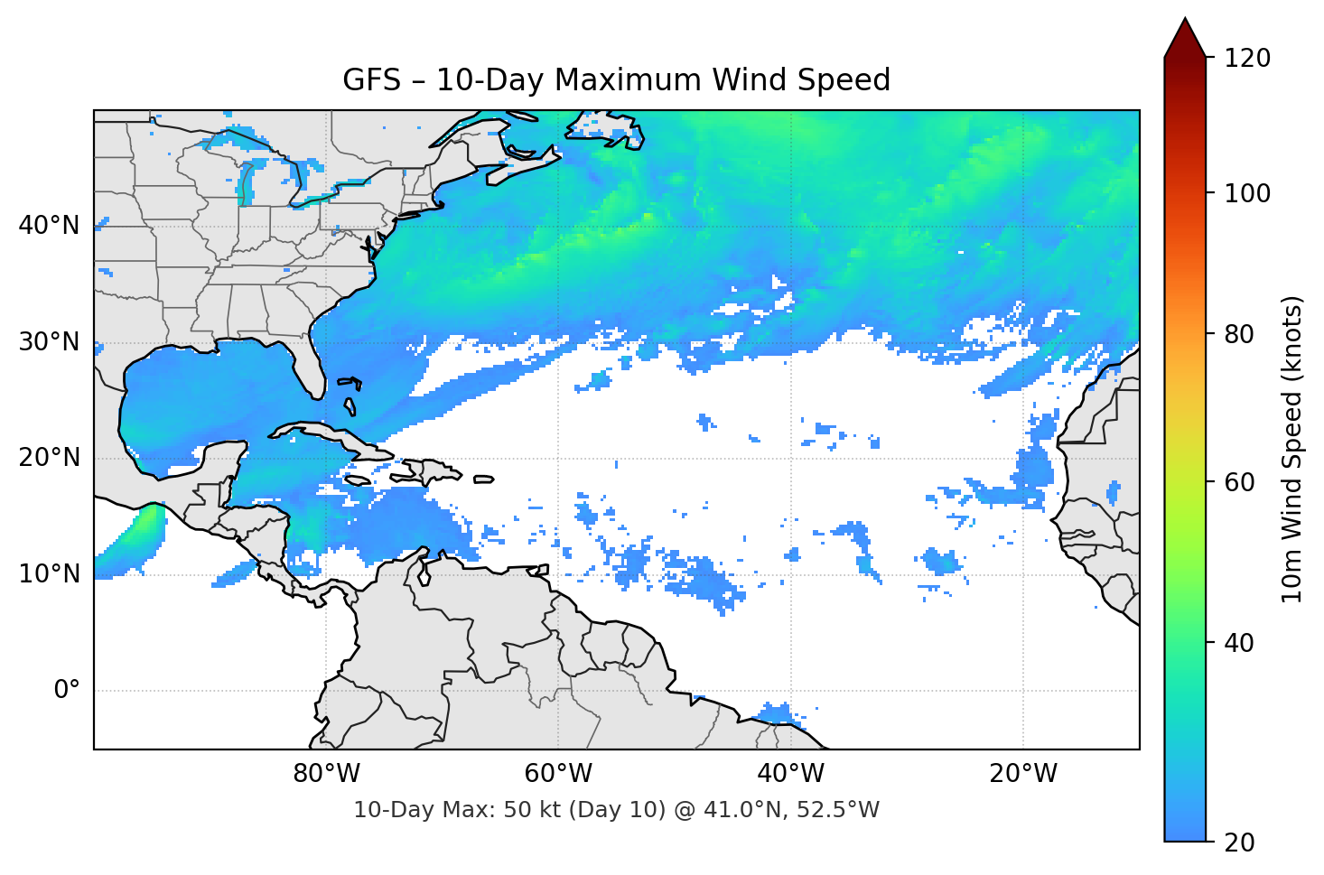 GFS 10-Day Max