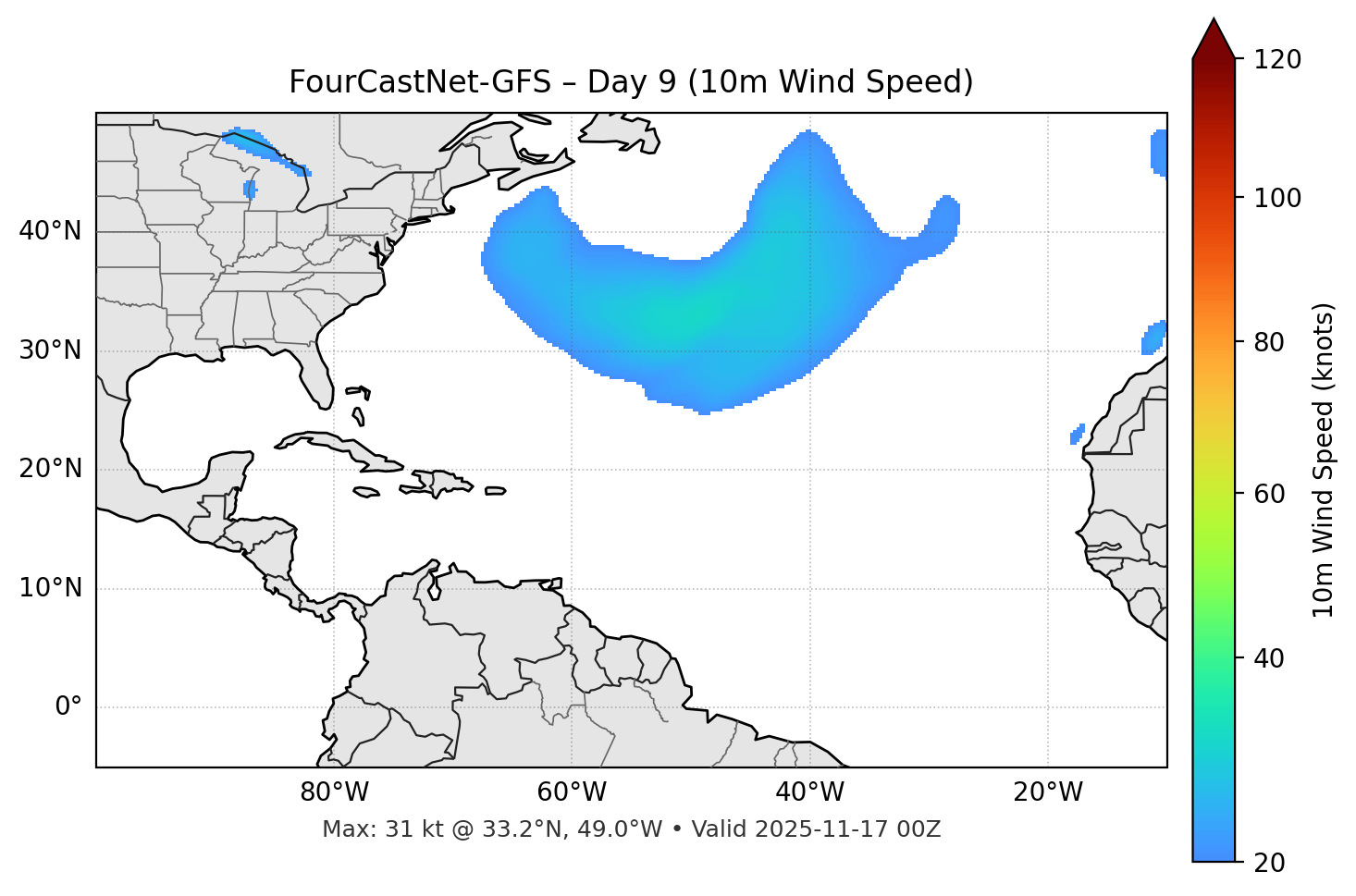 FourCastNet-GFS - Day 09
