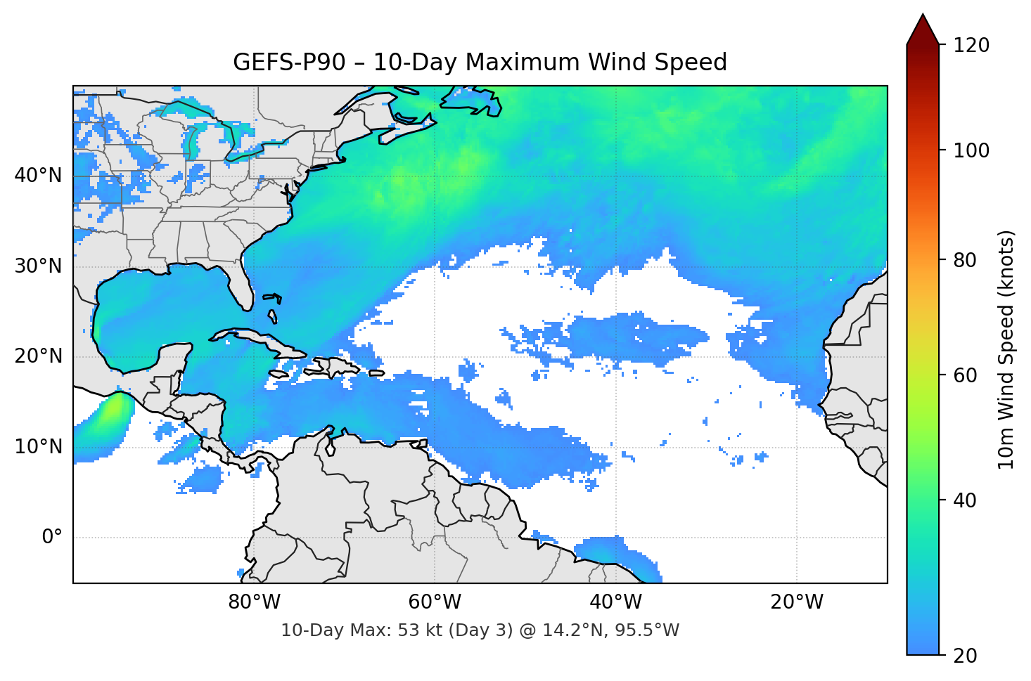 GEFS-P90 10-Day Max