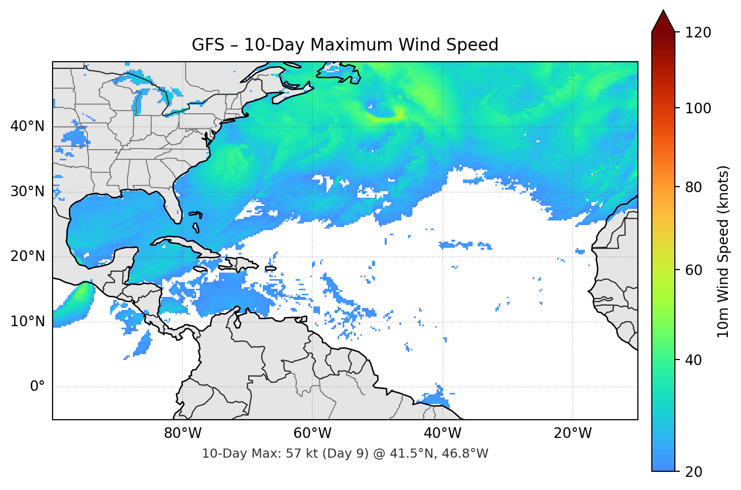 GFS 10-Day Max