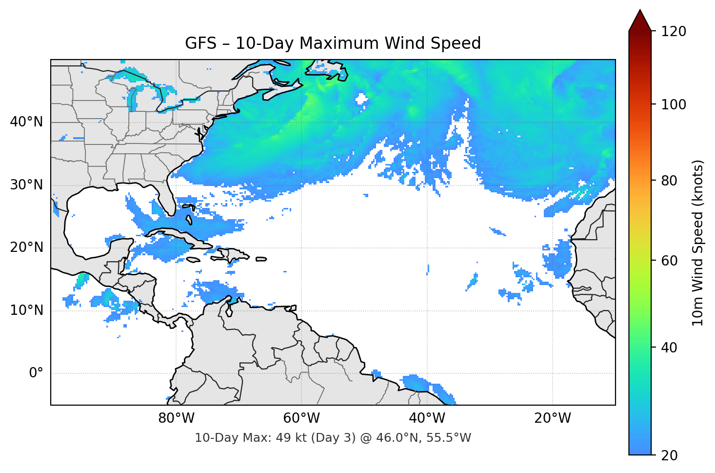 GFS 10-Day Max