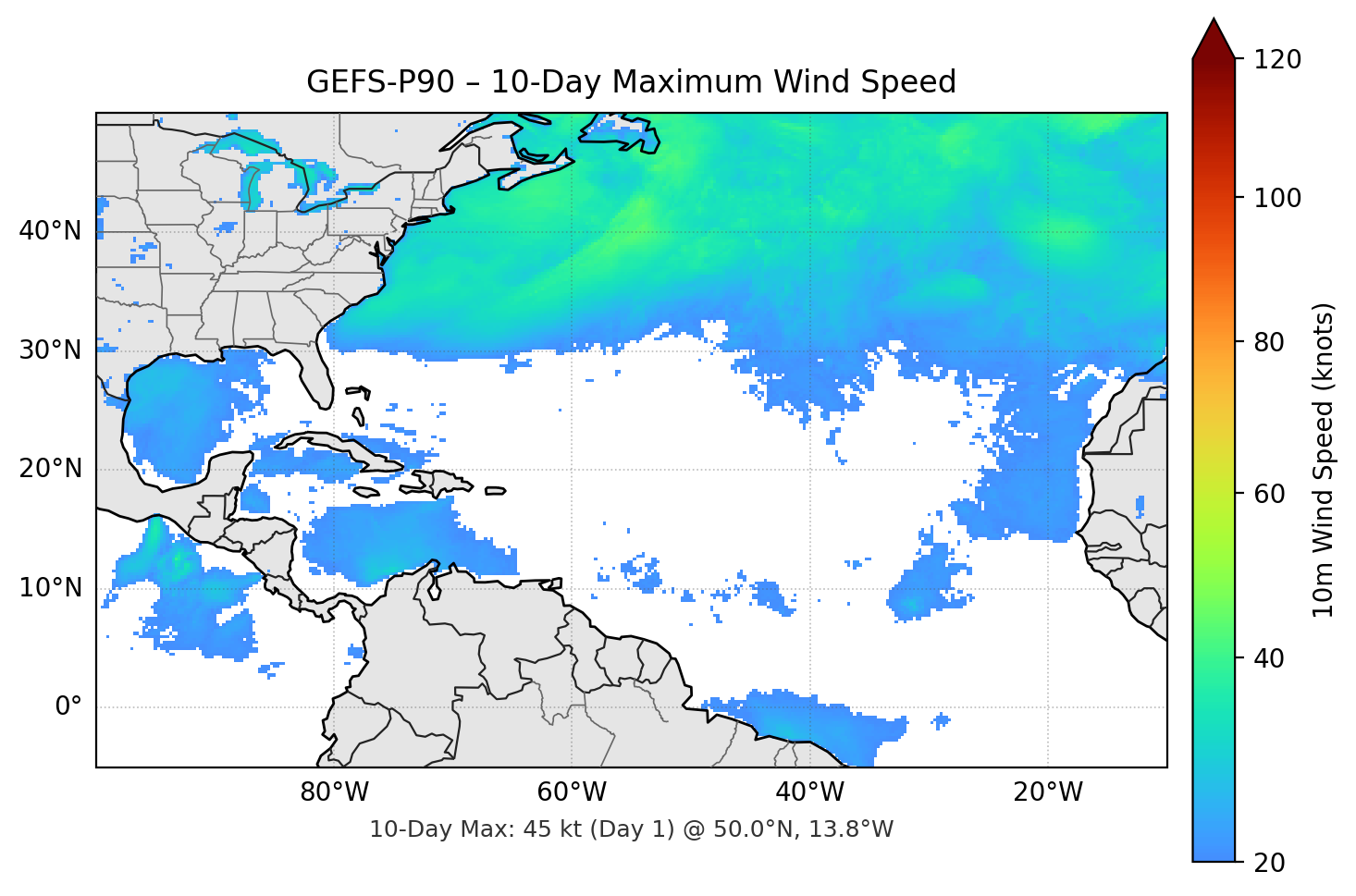 GEFS-P90 10-Day Max