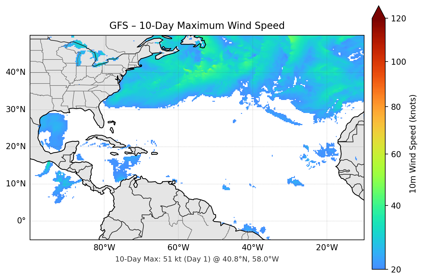 GFS 10-Day Max
