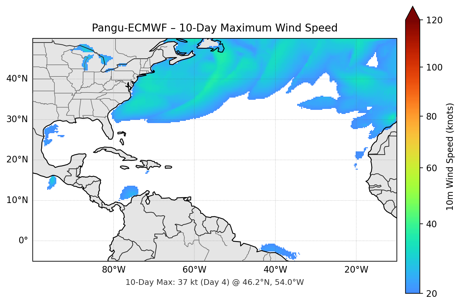 Pangu-ECMWF 10-Day Max
