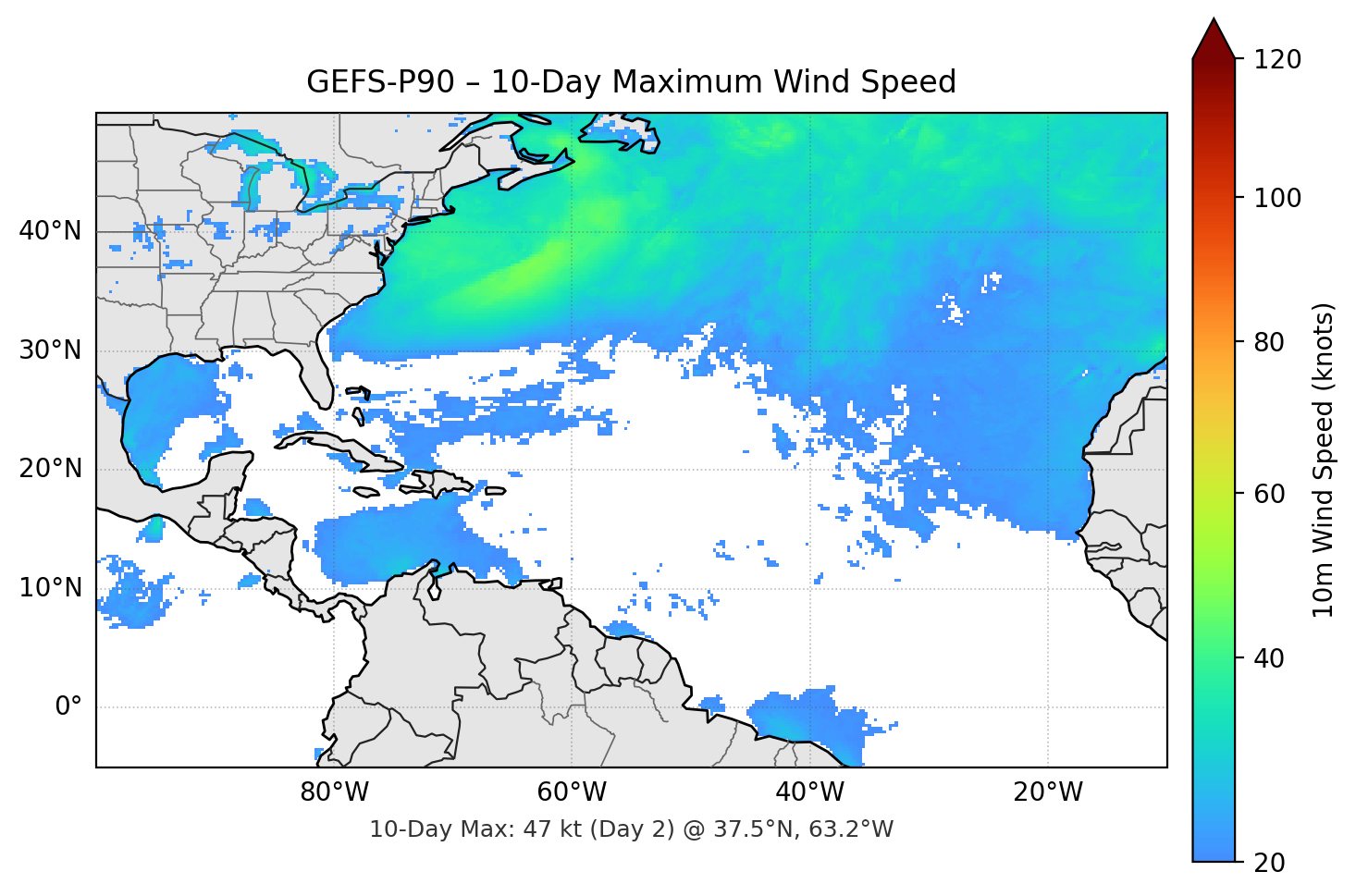 GEFS-P90 10-Day Max