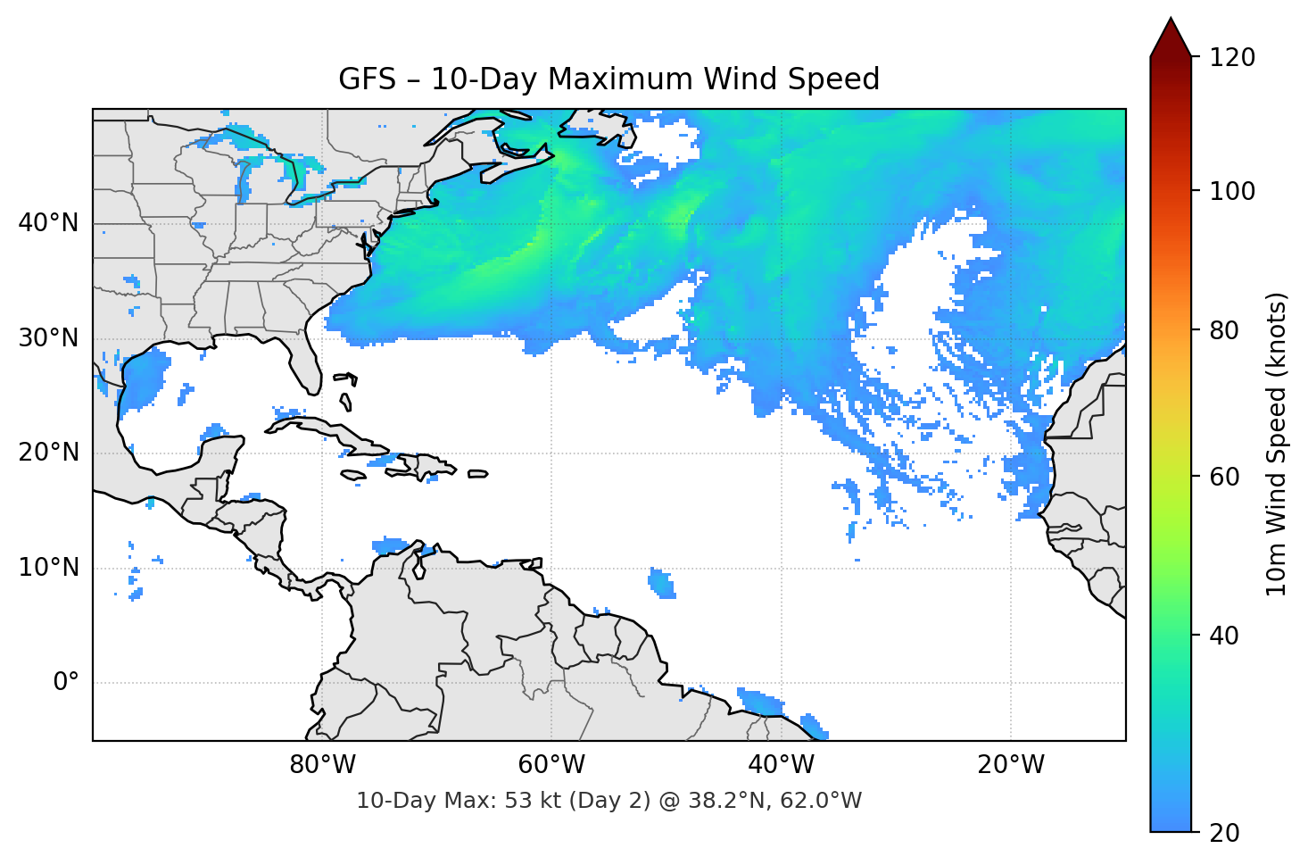 GFS 10-Day Max