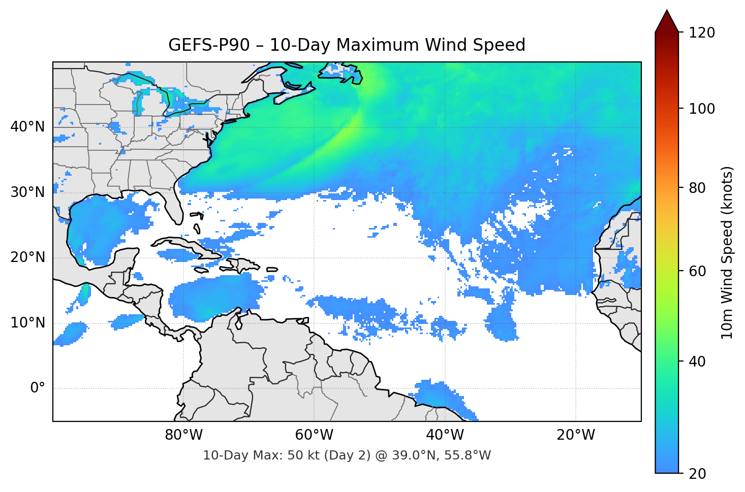 GEFS-P90 10-Day Max