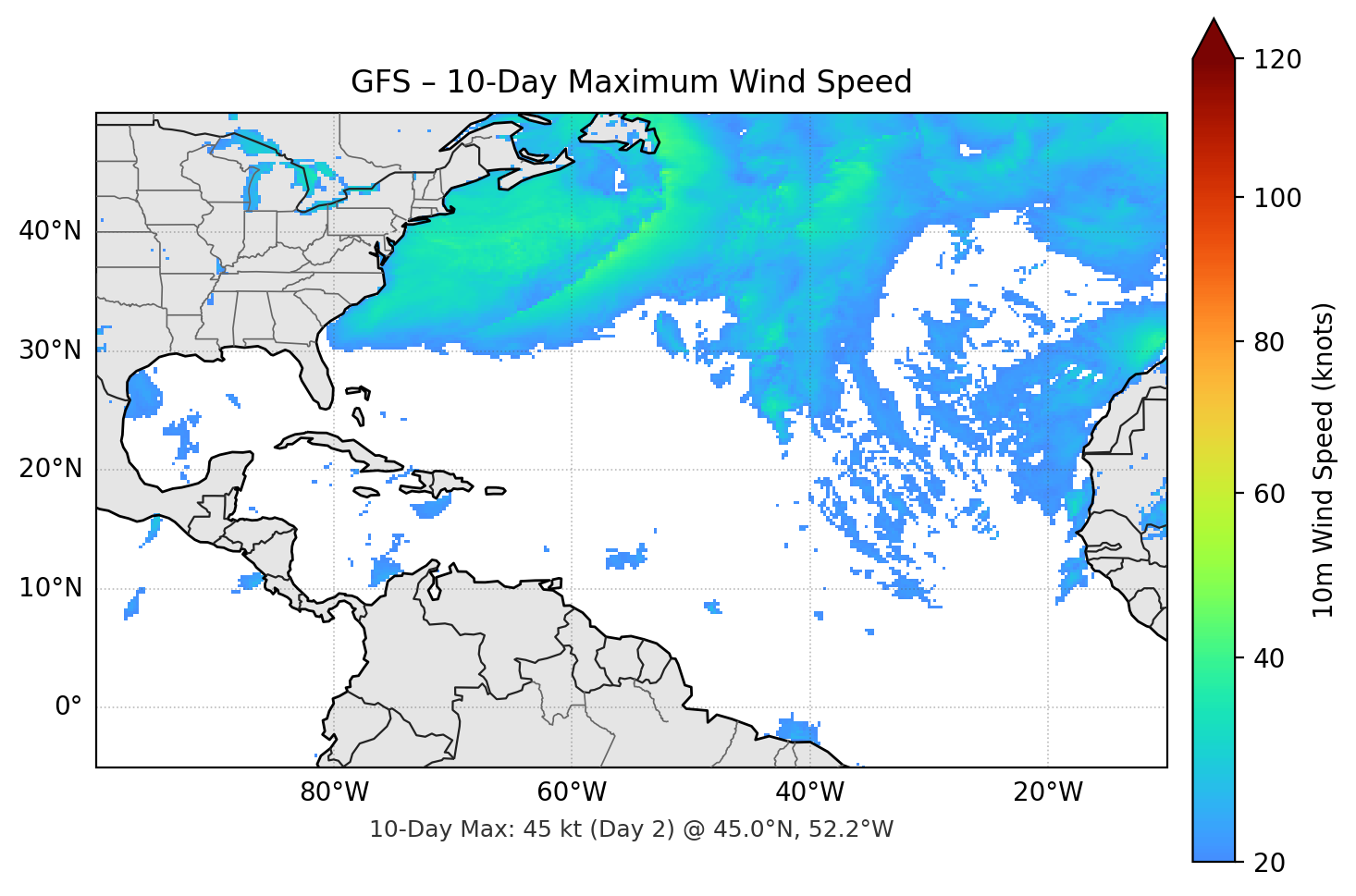 GFS 10-Day Max