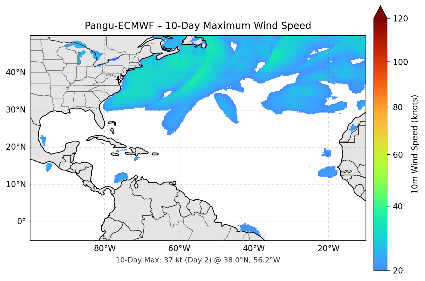 Pangu-ECMWF 10-Day Max