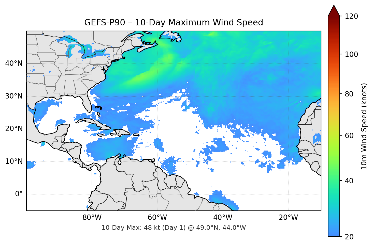 GEFS-P90 10-Day Max