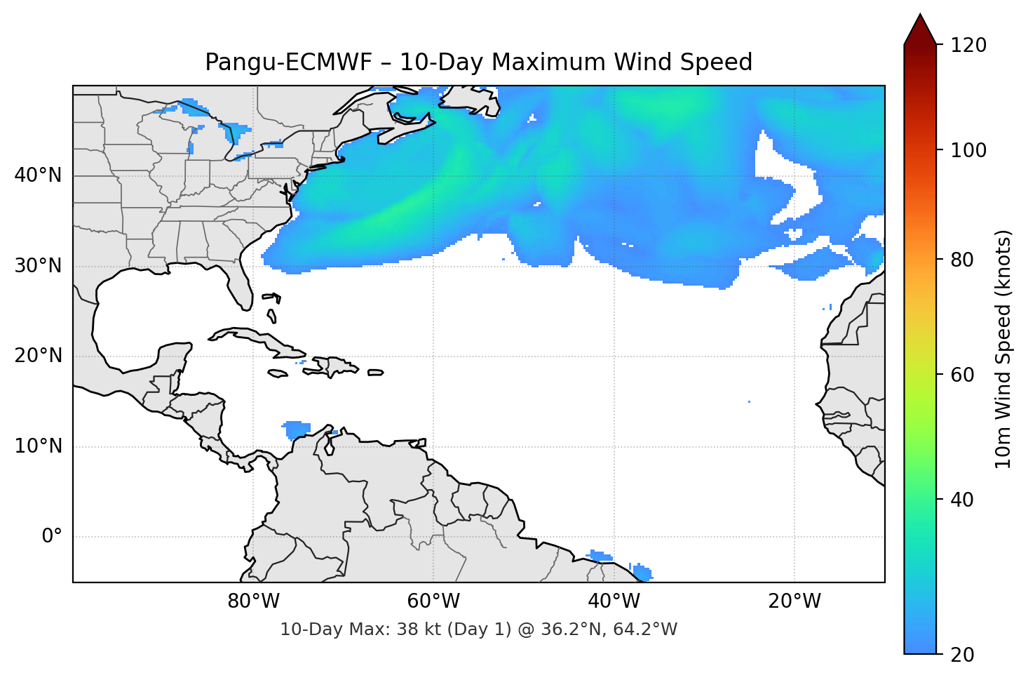 Pangu-ECMWF 10-Day Max