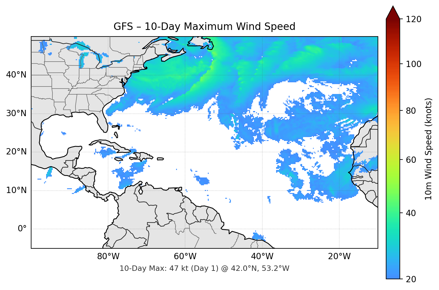 GFS 10-Day Max